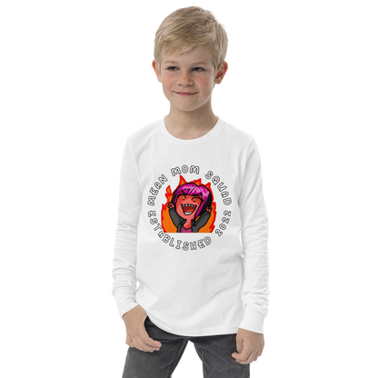 Mean Mom SQUAD Established | Youth Long Sleeve Gamer Tee