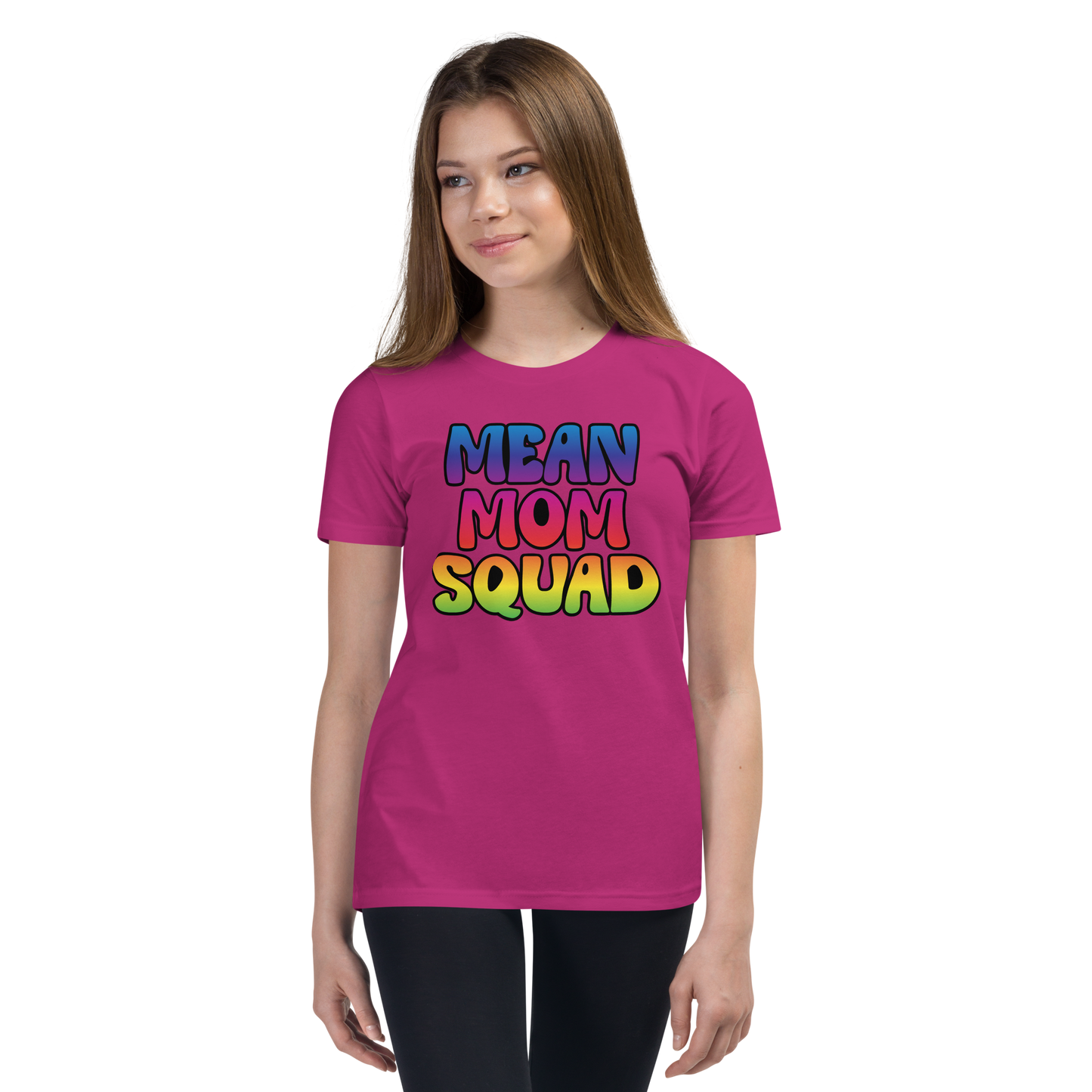 Mean Mom SQUAD | Colorful Super-Soft Youth Gamer Tee