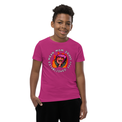 Mean Mom SQUAD Established | Super-Soft Youth Gamer Tee