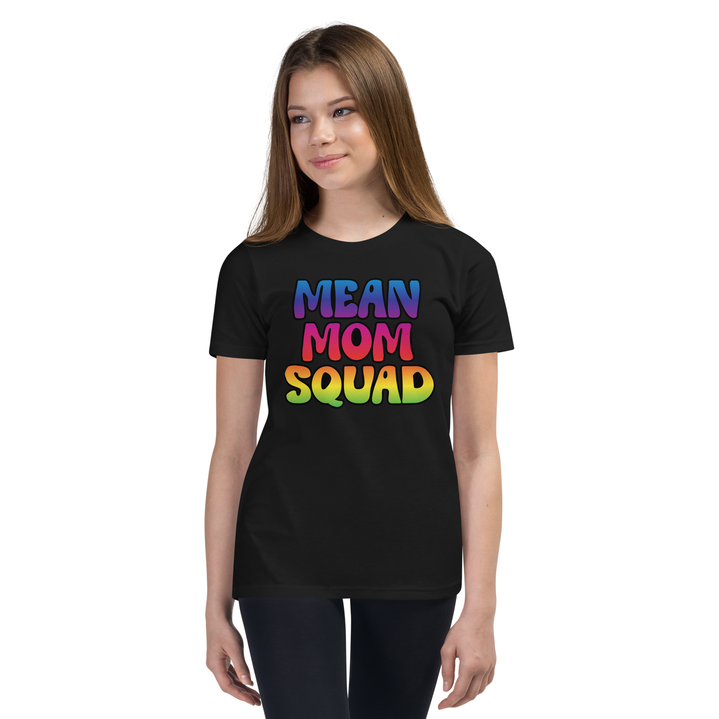 Mean Mom SQUAD | Colorful Super-Soft Youth Gamer Tee