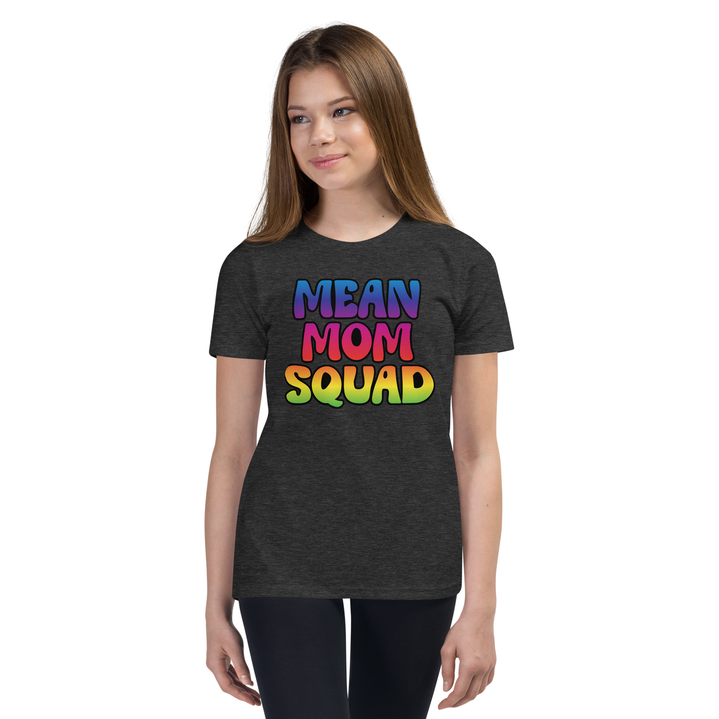 Mean Mom SQUAD | Colorful Super-Soft Youth Gamer Tee