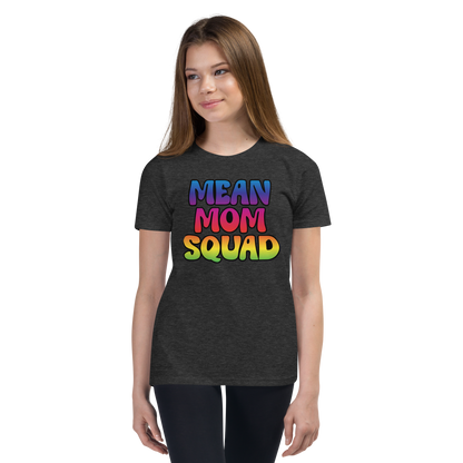 Mean Mom SQUAD | Colorful Super-Soft Youth Gamer Tee