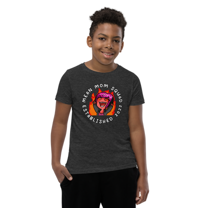 Mean Mom SQUAD Established | Super-Soft Youth Gamer Tee