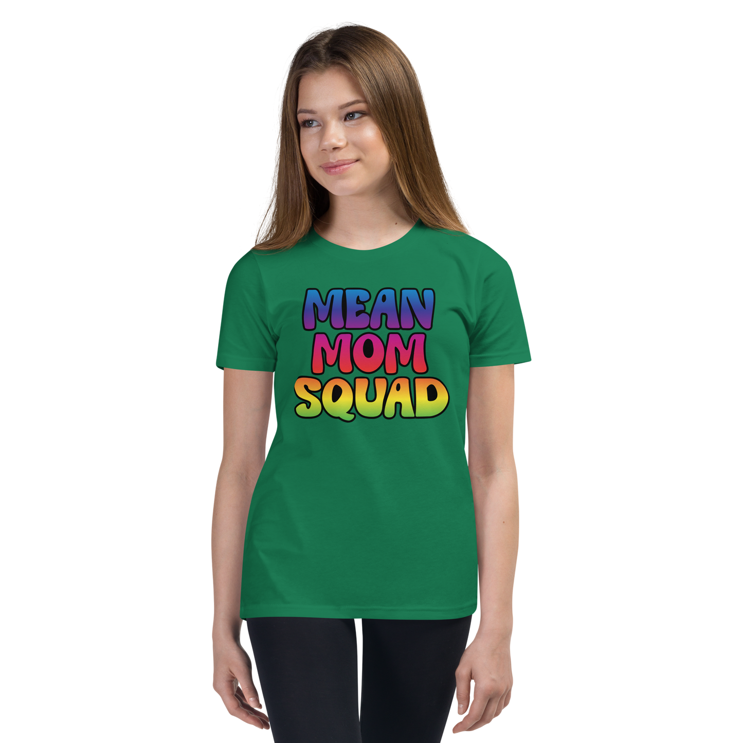 Mean Mom SQUAD | Colorful Super-Soft Youth Gamer Tee