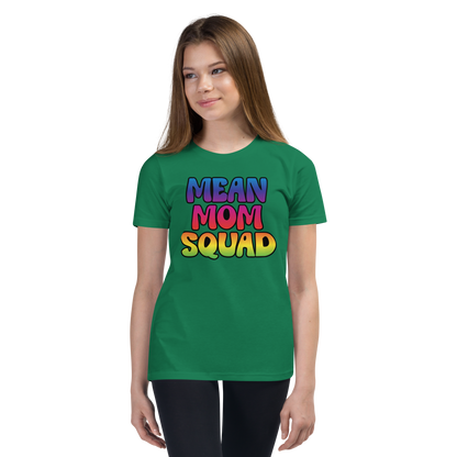 Mean Mom SQUAD | Colorful Super-Soft Youth Gamer Tee