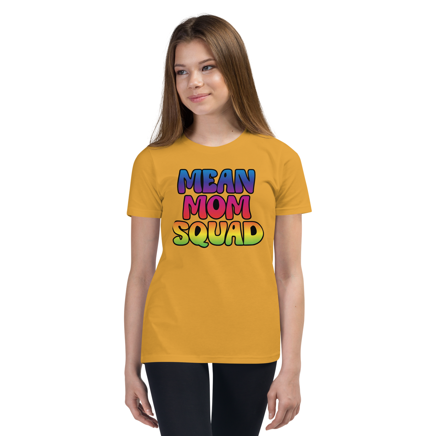 Mean Mom SQUAD | Colorful Super-Soft Youth Gamer Tee