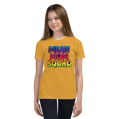 Mean Mom SQUAD | Colorful Super-Soft Youth Gamer Tee