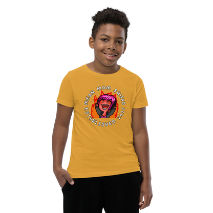 Mean Mom SQUAD Established | Super-Soft Youth Gamer Tee