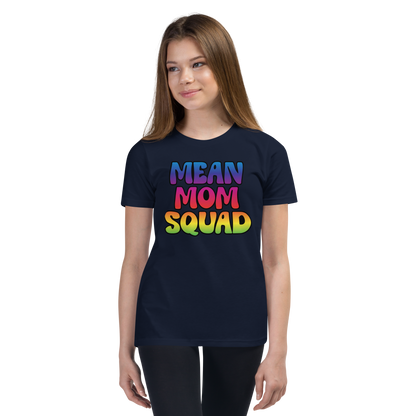 Mean Mom SQUAD | Colorful Super-Soft Youth Gamer Tee