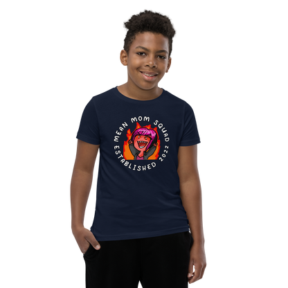 Mean Mom SQUAD Established | Super-Soft Youth Gamer Tee