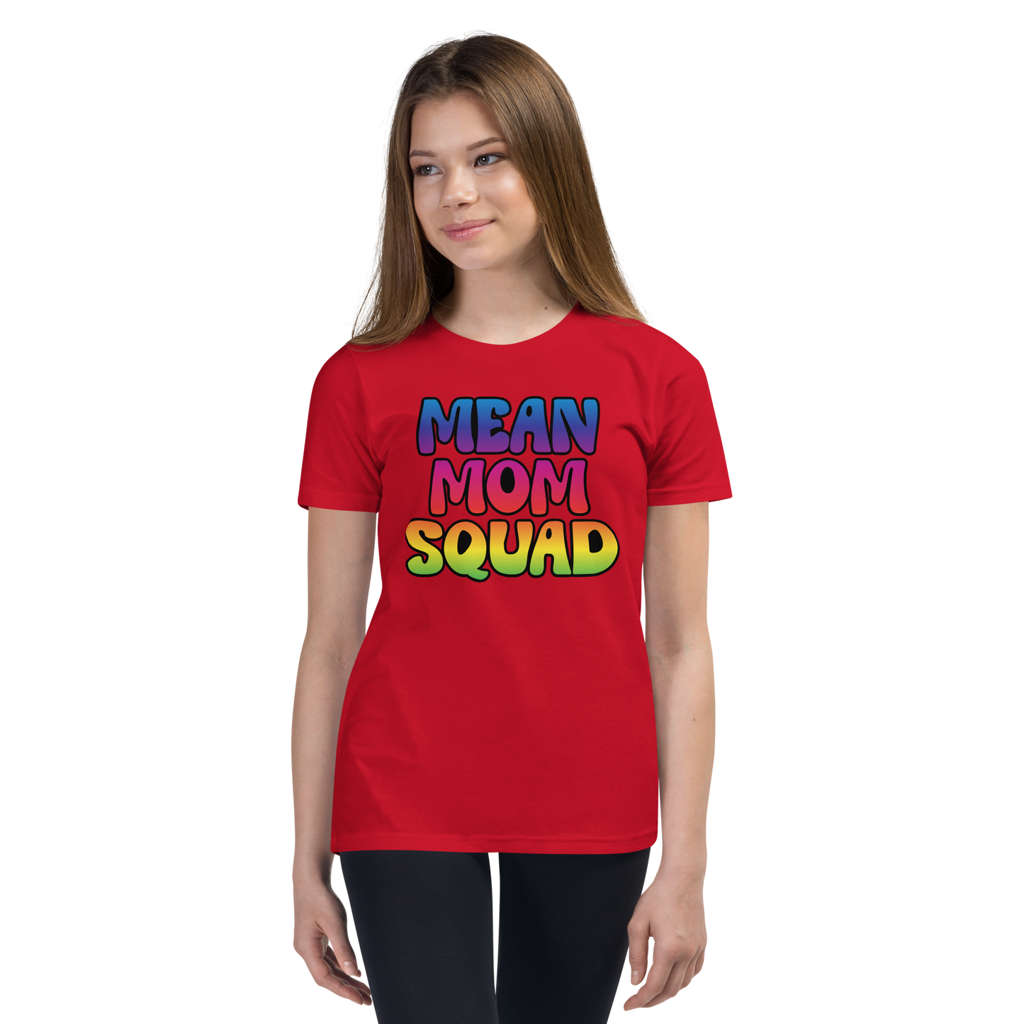 Mean Mom SQUAD | Colorful Super-Soft Youth Gamer Tee