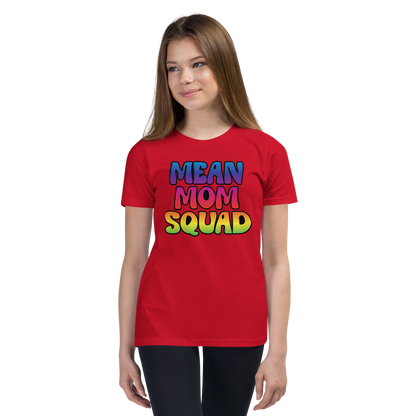 Mean Mom SQUAD | Colorful Super-Soft Youth Gamer Tee