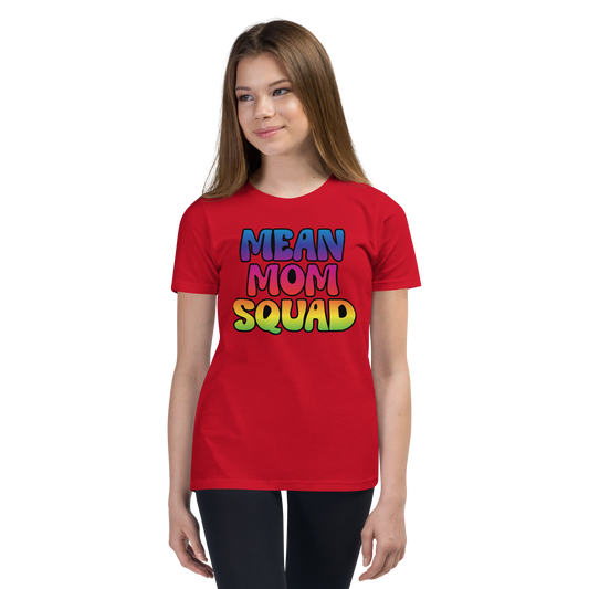 Mean Mom SQUAD | Colorful Super-Soft Youth Gamer Tee