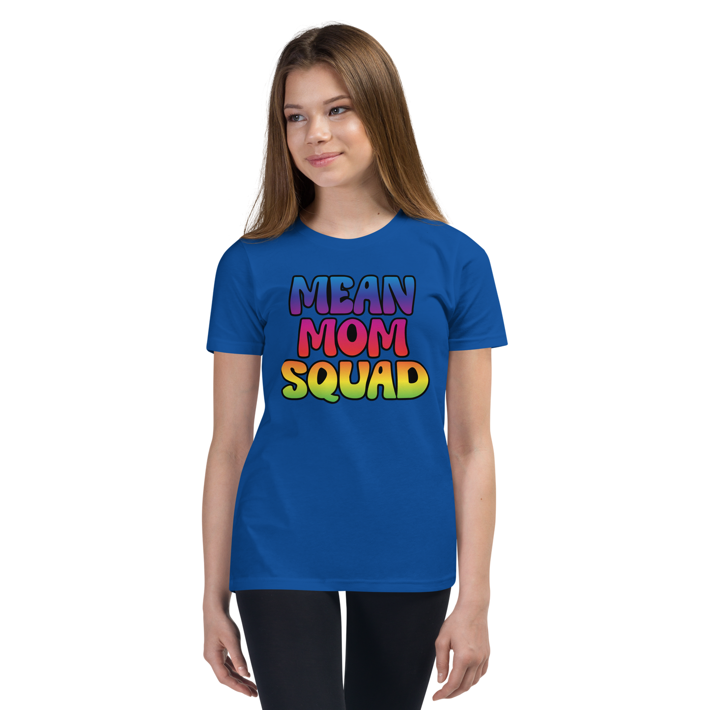 Mean Mom SQUAD | Colorful Super-Soft Youth Gamer Tee